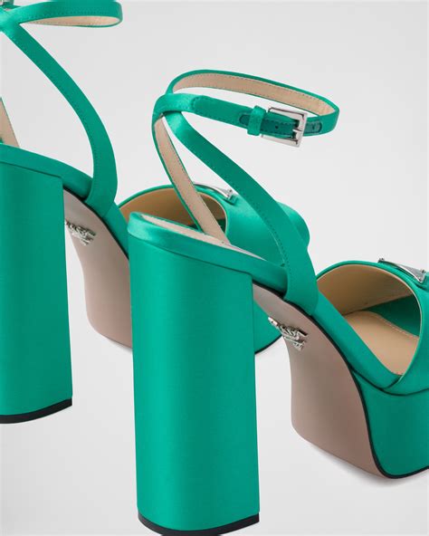 prada vintage heel sandals|prada high heeled satin sandals.